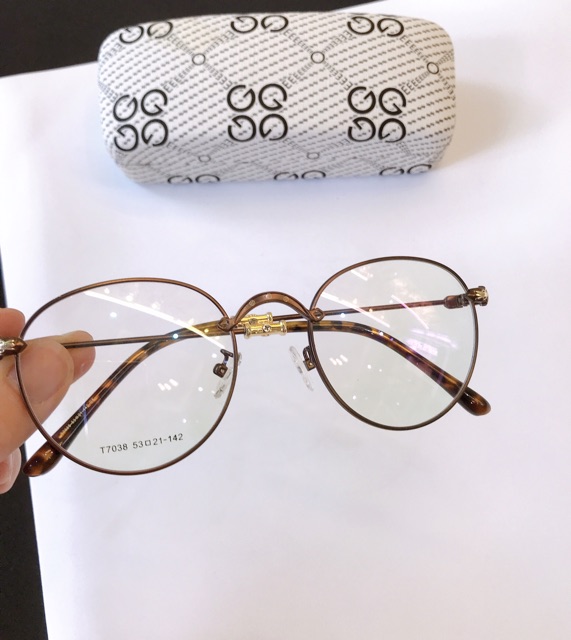 Kính gọng CHROME Vintage Kim loại Mắt Tròn