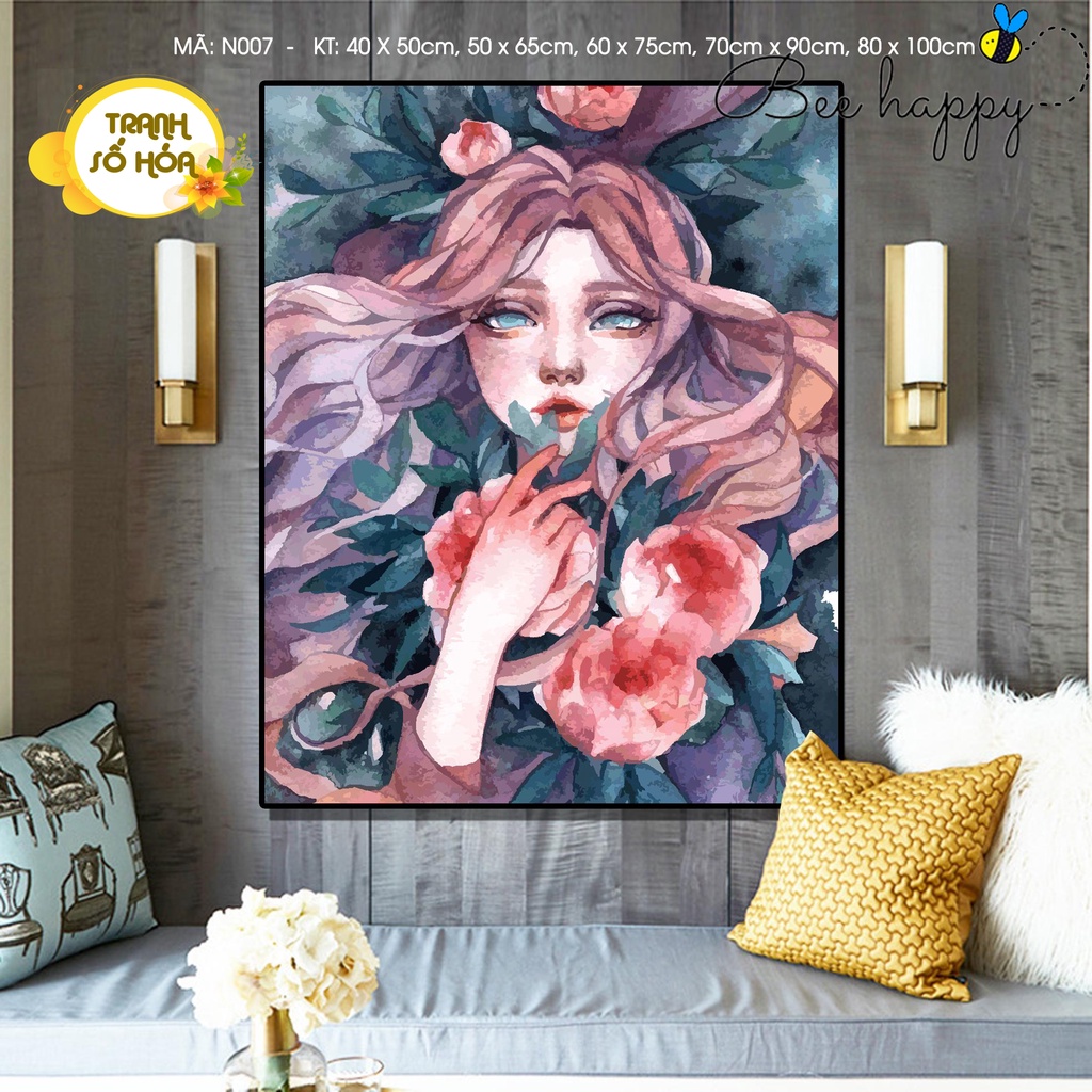 Tranh Số Hóa Nàng Thơ Cổ Trang BEE HAPPY Mã CN007