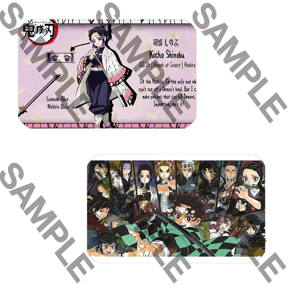 Ảnh card bo góc in hình KIMETSU NO YAIBA ver THÔNG TIN thẻ bo viền 5*8cm anime chibi sưu tập 1 tấm