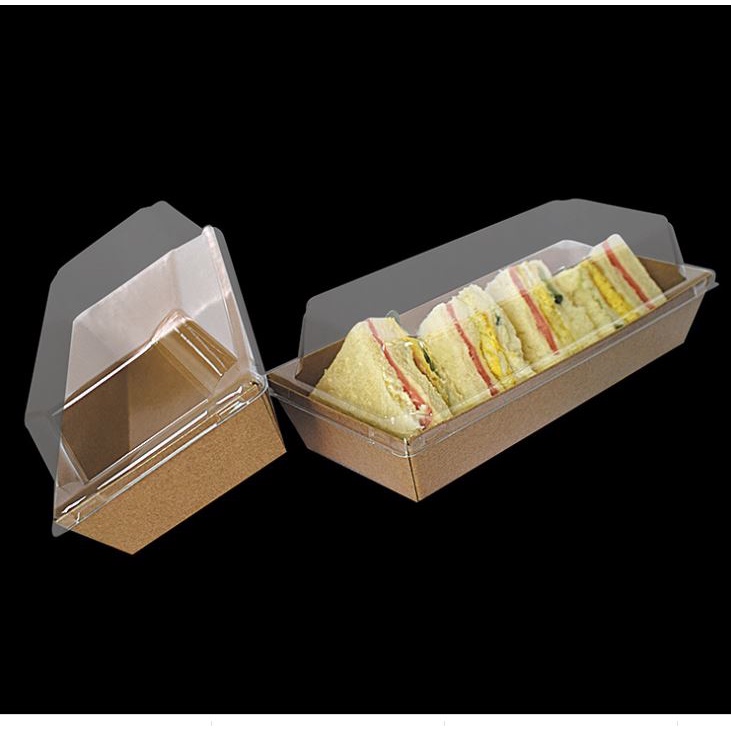 Hộp giấy Kraft chữ nhật nắp trong đựng bánh/thức ăn
