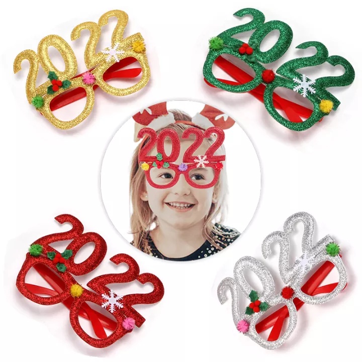 Gọng kính phong cách Giáng sinh năm mới 2022