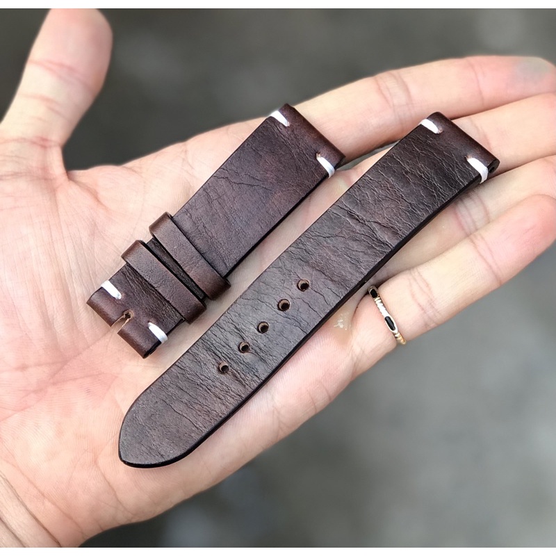 Dây Da Đồng Hồ tặng kèm Khoá + chốt FREESHIP Size 22mm 20mm