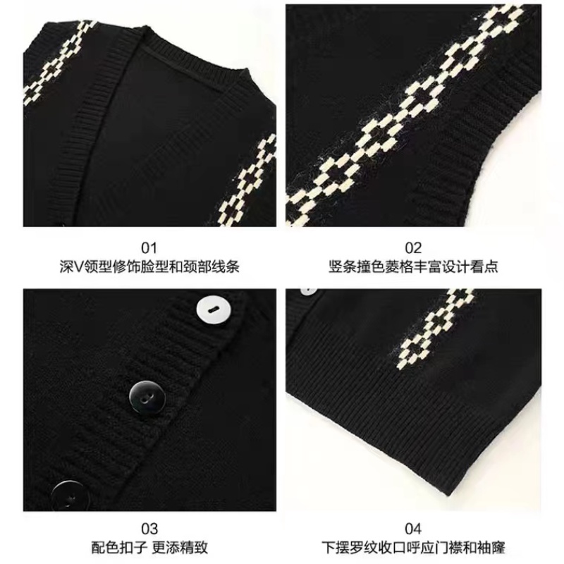 Áo sweater cardigan phong dệt kim cách cổ điển thời trang Hàn Quốc cho nữ