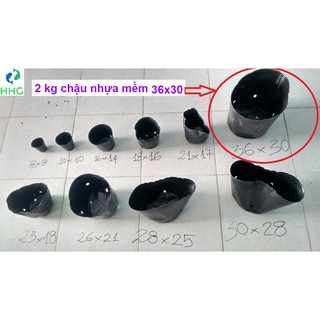 2KG CHẬU NHỰA MỀM ƯƠM CÂY 36X30 (BỊCH, TÚI BẦU 36X30), 2kg = khoảng 38 chậu 36x30