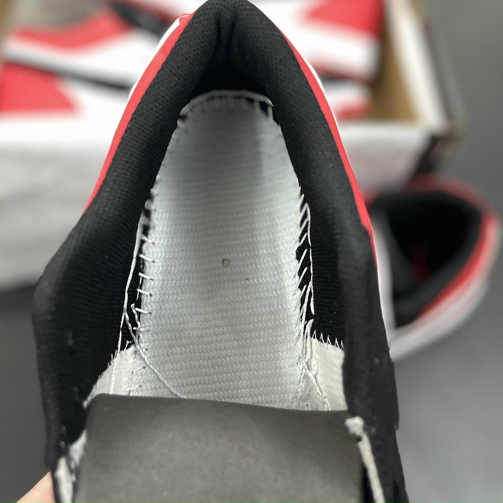 Giày jordan màu đen đỏ thấp cổ, giày jd đỏ đen nam nữ full box bill