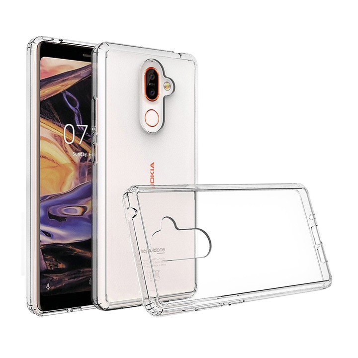 Ốp lưng Nokia 7 Plus trong suốt chống sốc