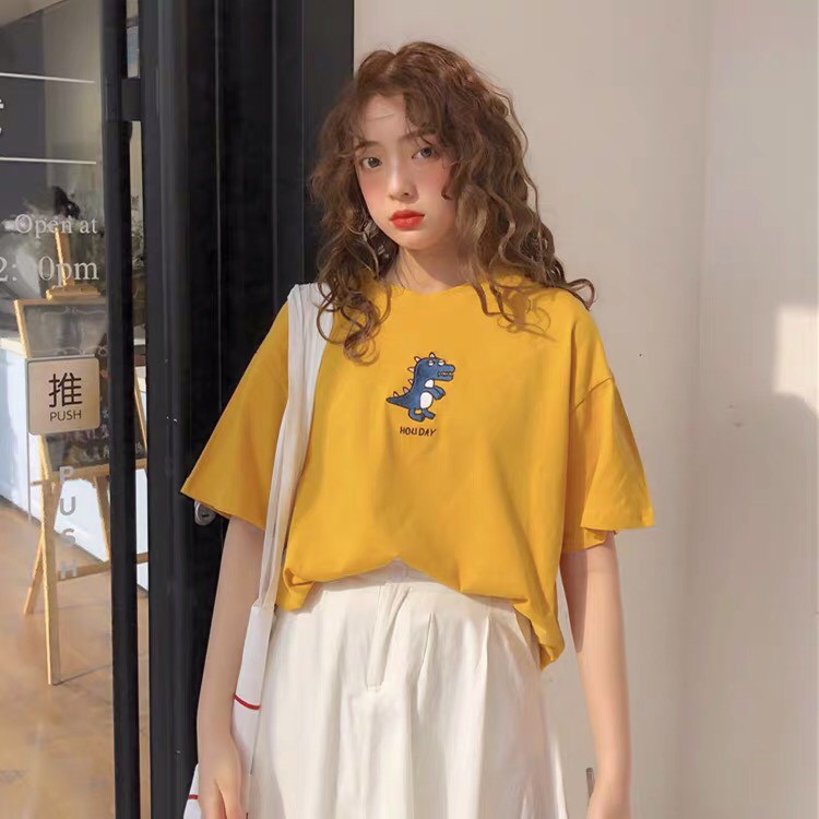 Áo thun nữ 🍀FREESHIP🍀 Phông khủng long siêu to khổng lồ