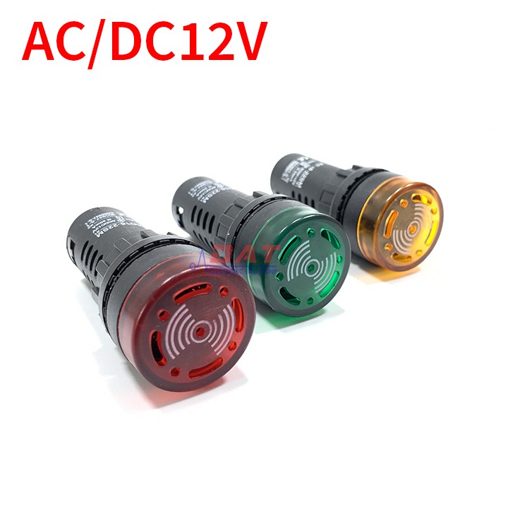 Đèn Báo Có Còi 12V AC DC AD16-22SM