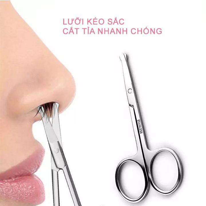 Kéo Cắt Tỉa Lông Mũi Đầu Tròn, Thép Không Gỉ Cao Cấp - Thiết Kế Nhỏ - Gọn - Nhẹ - An toàn