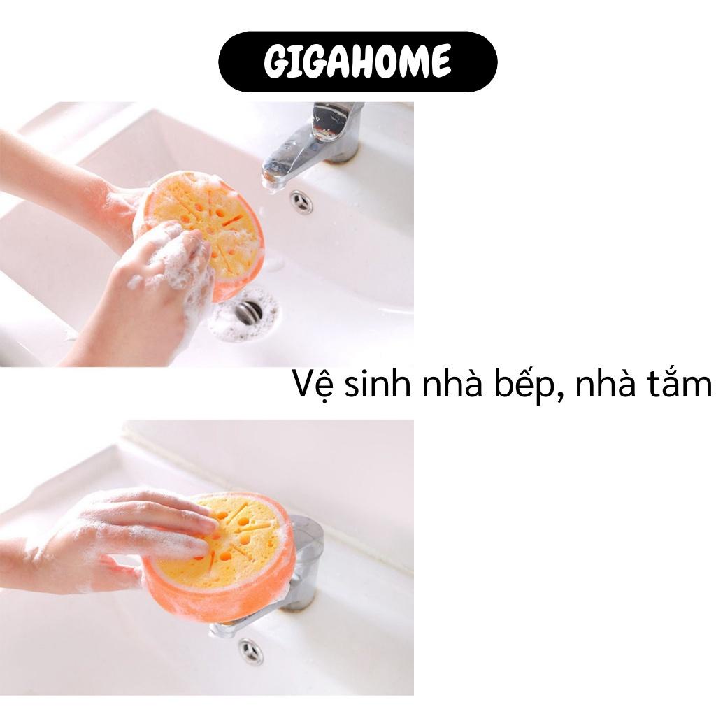 Miếng Rửa Chén GIGAHOME Miếng Bọt Biển Tạo Bọt Chà Rửa Chén Bát Hình Trái Cây 3592