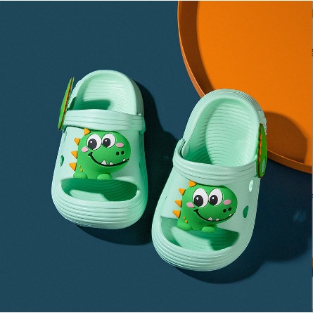 Dép sục crocs hở mũi hình thú nổi cho bé 1-6 tuổi