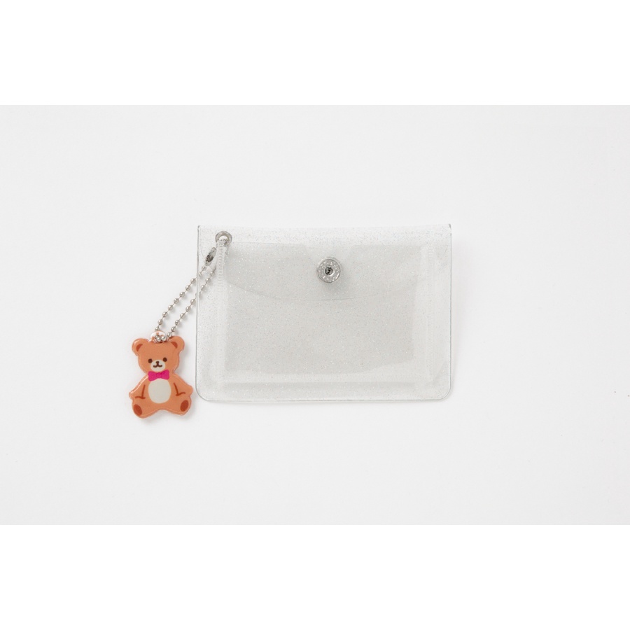 Túi Đựng Thẻ ARTBOX Hàn Quốc Gắn Móc Khóa Hình Chú Gấu Teddy Chất Liệu PVC