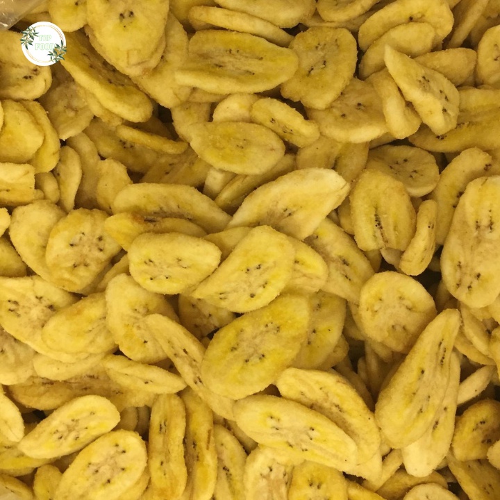 Chuối sấy Đà Lạt vỡ to vàng giòn thơm ngon ngọt tự nhiên, Trái cây sấy xuất khẩu túi 1kg