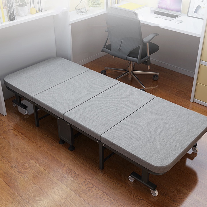 Giường ngủ trưa văn phòng gấp gọn có bánh xe, Giường gấp văn phòng đơn sofa di động 190x70x30cm