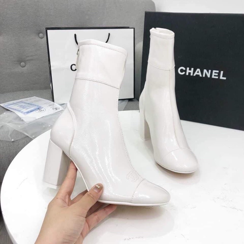 Boot nữ cao cổ ⚡HÀNG CAO CẤP ⚡Giày boot da bóng gót vuông, chất da siêu mềm không lo tróc dễ vệ sinh (Fullbox) | BigBuy360 - bigbuy360.vn