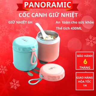 Hộp cốc đựng canh giữ nhiệt, cốc ủ cháo lõi inox nhỏ gọn tiện lợi cho học sinh và dân văn phòng