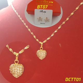 Dây chuyền trái tim cao cấp phong cách Hàn Quốc DCTT01
