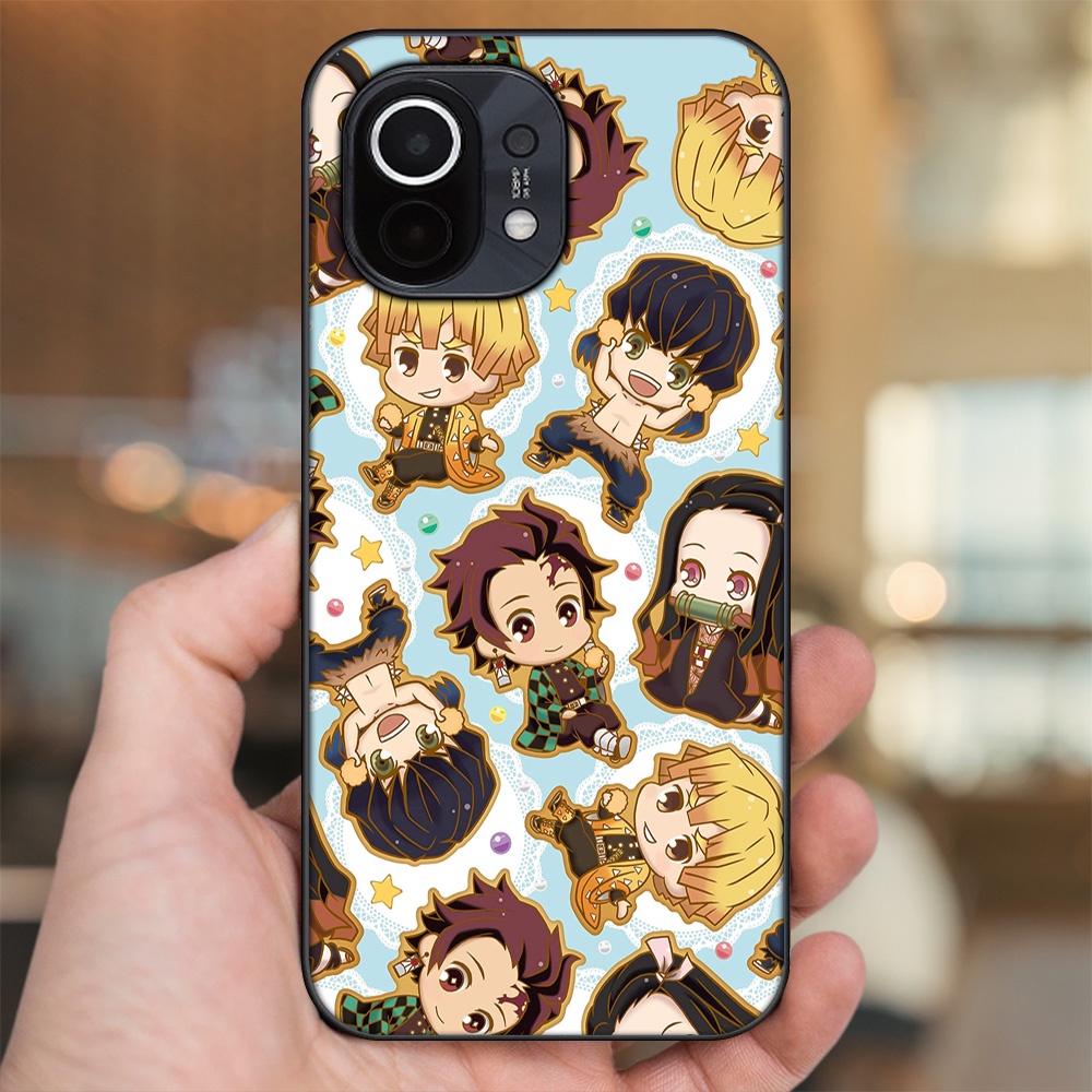 Ốp lưng Xiaomi Mi 11 viền đen in hình Zenitsu Kimetsu no Yaiba