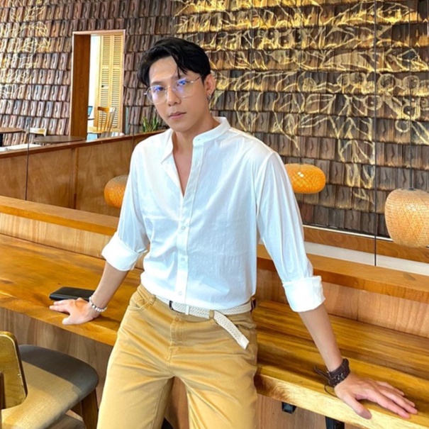 Áo sơ mi nam local brand 360 BOUTIQUE cổ tàu - STDTK208 | BigBuy360 - bigbuy360.vn