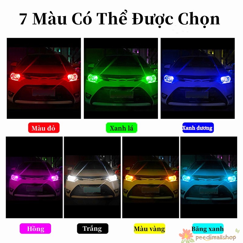 T10 xe hiển thị ánh sáng rộng LED COB T10 W5W 168 501 2825 COB cho xe hơi Đầy 7 màu sắc Đèn