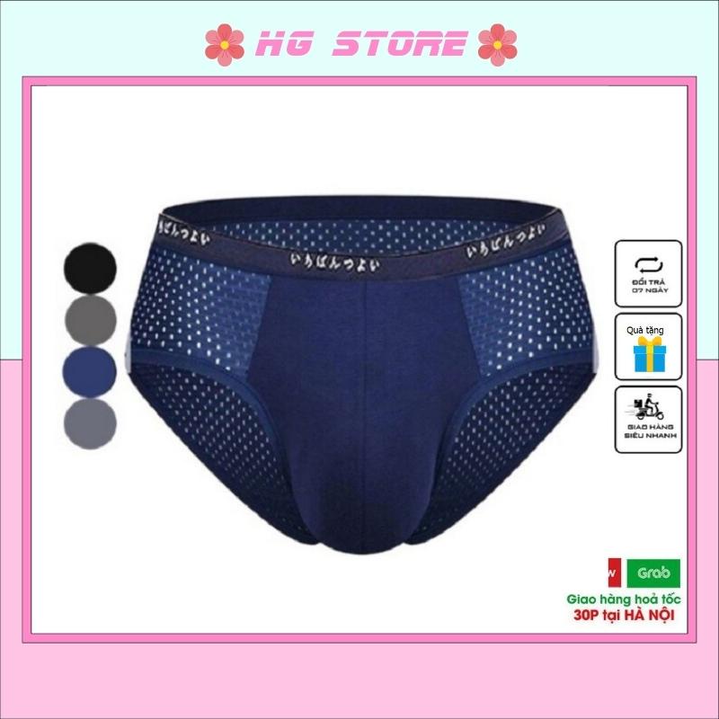 Quần lót nam tam giác, sịp lưới thông hơi thoáng khí kháng khuẩn co giãn hàng chuẩn
