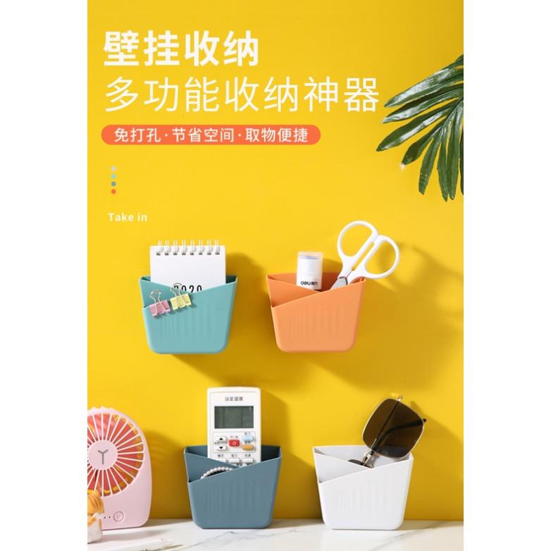 Giá Đựng Điều Khiển Kệ Hộp Để Đựng Điều Khiển Từ Xa Remote Tivi Điều Hòa Khay Đỡ Sạc Điện Thoại Treo Tường