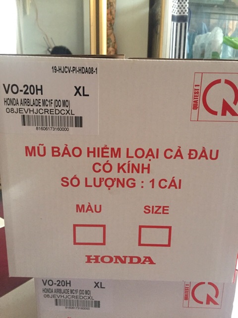 Mũ bảo hiểm chính hiệu Honda Air Blade  new nguyên hộp