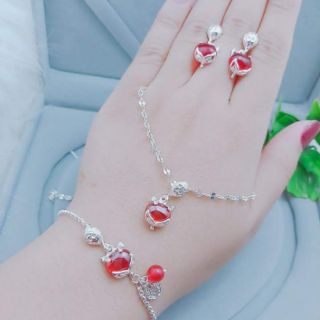Bộ hồ ly chất liệu bạc ta đủ màu