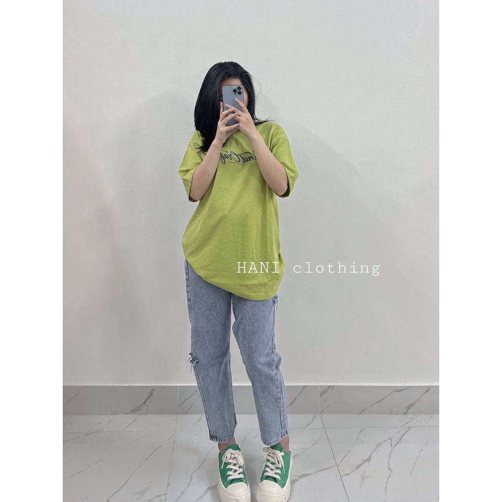 Quần Baggy Jean Nữ cạp cao phong cách - Ảnh Thật Shop Chụp