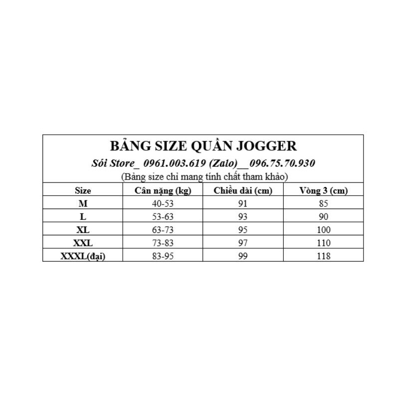 Quần Jogger 1 line bigsize nam nữ