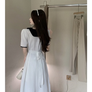 maxi trắng cột eo