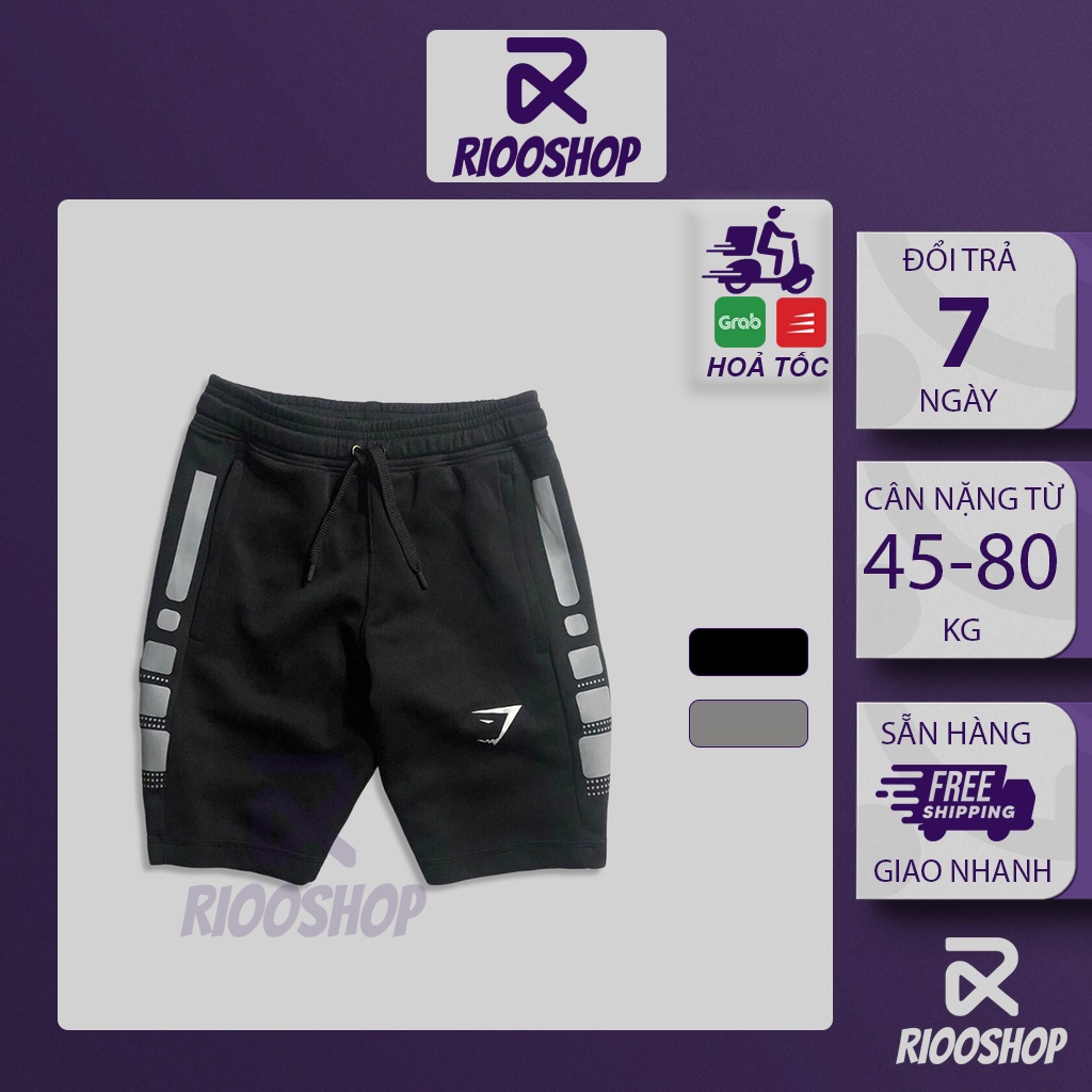 Quần thun nam thể thao ngắn cao cấp tập gym RPS005 - quần short nam Riooshop