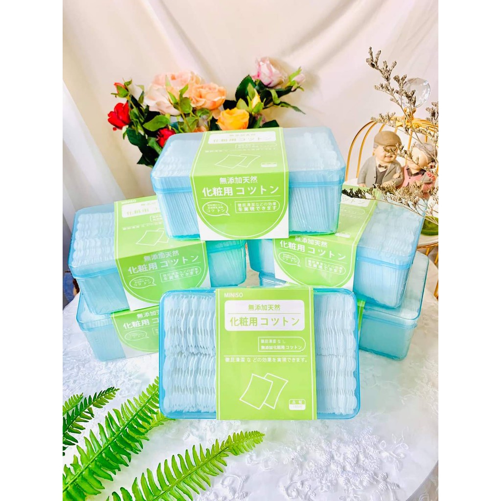 Bông Tẩy Trang MiNiSo 180 miếng Nội Địa Nhật Bản