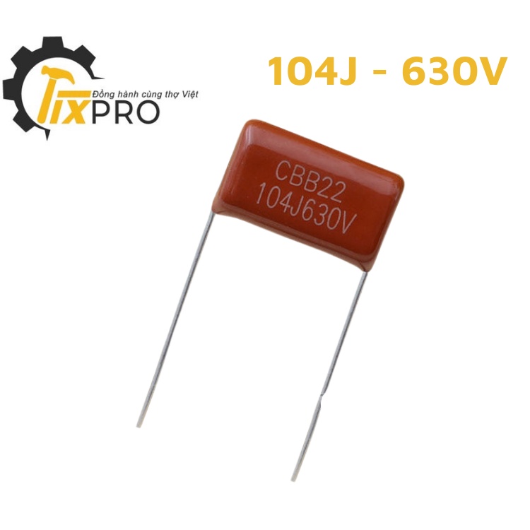 Tụ CBB 104J 630V 100nF 0.1uF 15mm chất lượng tốt