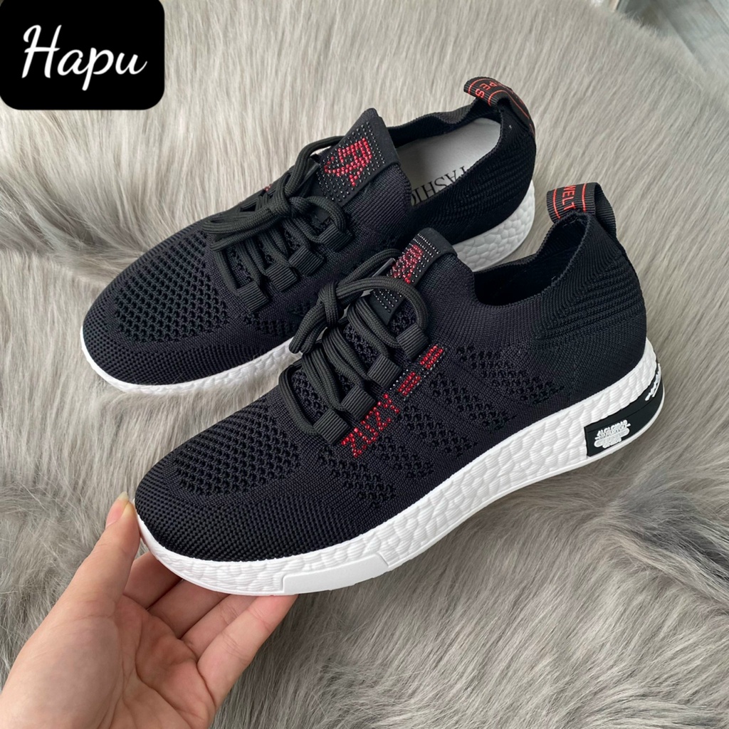 Giày nữ HAPU sneaker cổ chun ZUZY thời trang siêu hot 2022 ( ảnh thật )