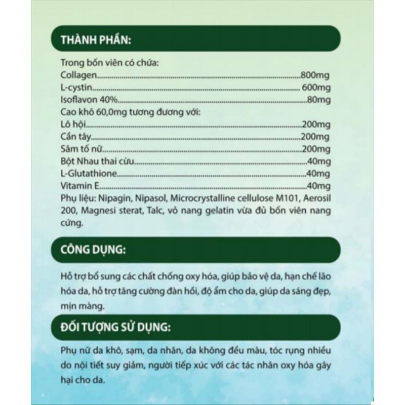 Viên uống Collagen Sâm tố nữ cần tây