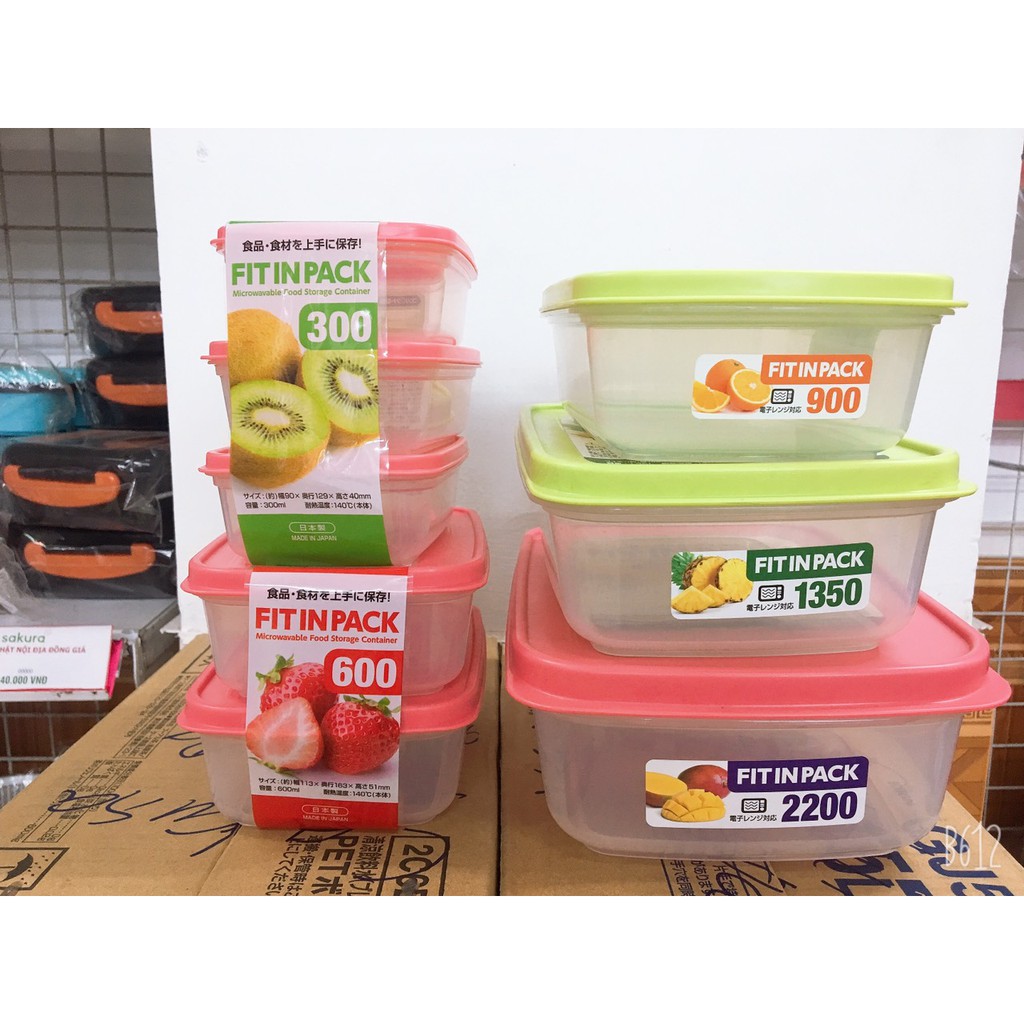 Hộp nhựa đựng thực phẩm nắp dẻo Nhật Bản các cỡ - Made in Japan