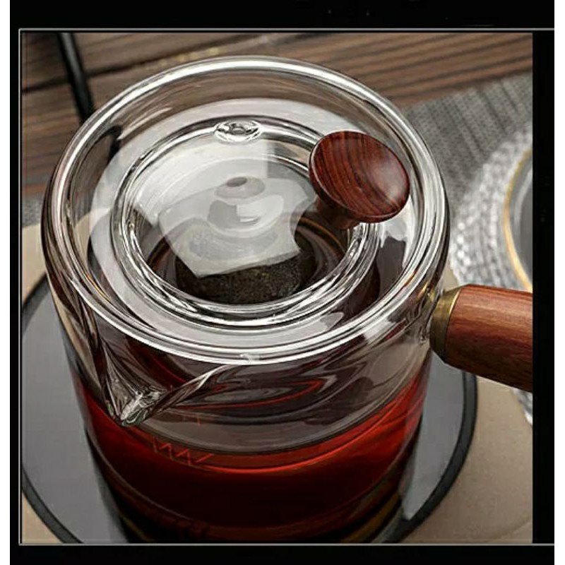 Ấm thủy tinh đun trực tiếp trên bếp điện bếp hồng ngoại 500 ml