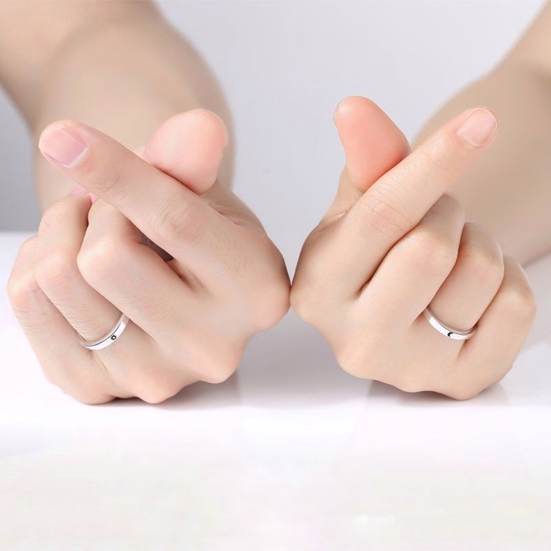 Nhẫn đôi nhẫn cặp mặt trăng - mặt trời