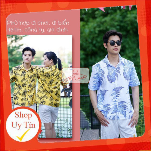 [giá rẻ vô địch] TOP áo sơ mi đẹp đi biển gia đình nhóm công ty hình họa tiết hoa lá canh đồ team du lịch hawai trái cây