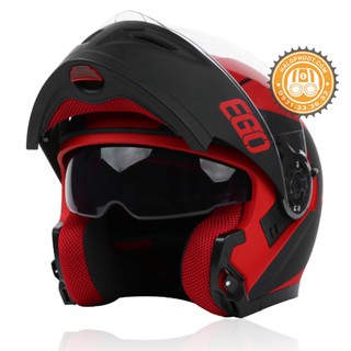 Nón bảo hiểm Lật hàm 2 kính EGO E9 (Đỏ)