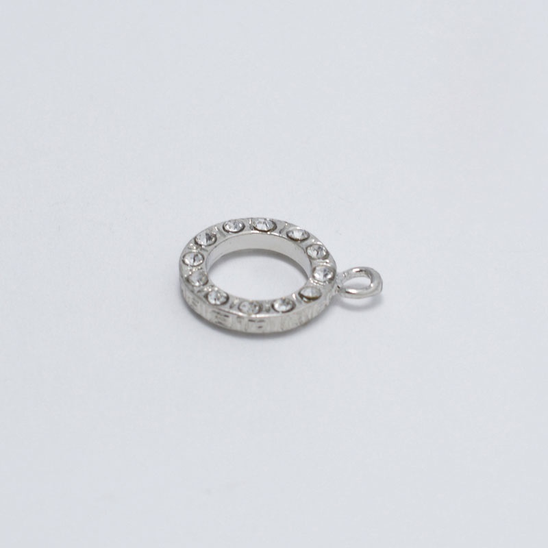 [K19T] Phụ kiện trang sức (DIY) - Chốt khóa Móc chéo kiểu OT tròn vằn nạm đá làm vòng cổ vòng tay