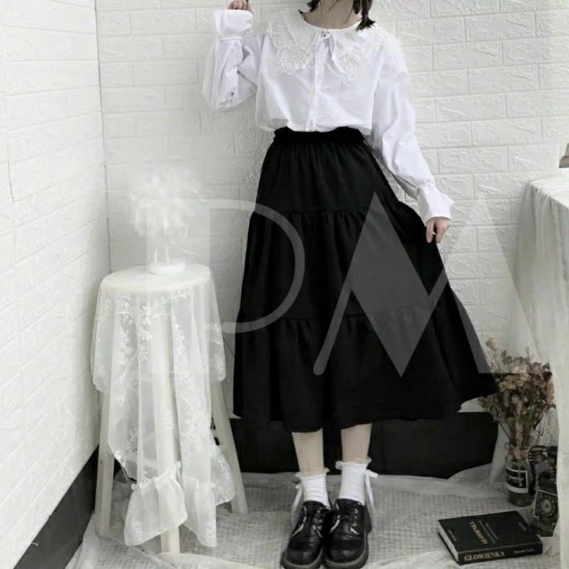CHÂN VÁY VOAN XOÈ 2 LỚP