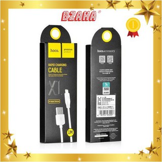 Dây sạc iphone lightning hoco x1 ✓dài 1m/3m ✓ điện thoại ipad cáp sạc tai nghe bluetooth airpods - bzaha