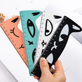 Thước Kẻ Hình Mèo Đáng Yêu 15cm