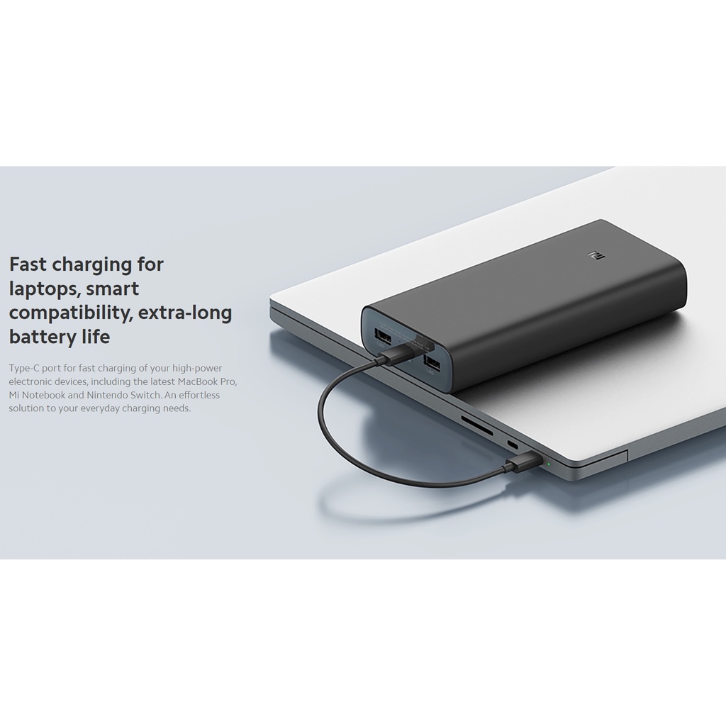 Pin sạc dự phòng Xiaomi 20000mAh (In/Out Type-C) Flash Charge 50W MAX Mi Power Bank - Hàng chính hãng