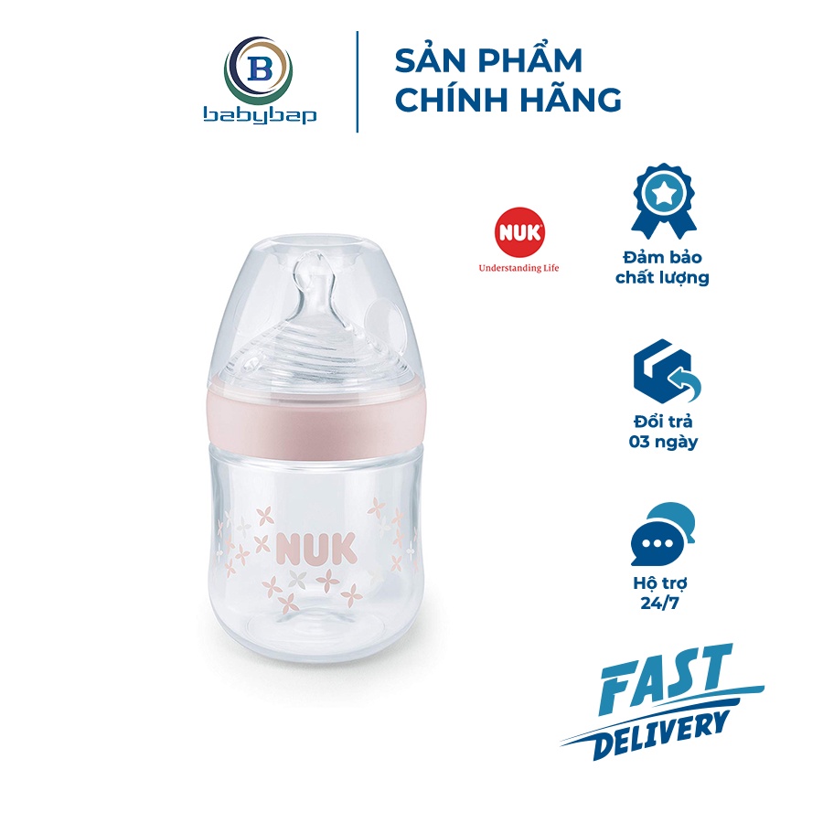 Bình Sữa NUK Nature Sense Nhựa PP 150ml/260ml Thế Hệ Bình Sữa Thuận Tự Thiên Vượt Trội
