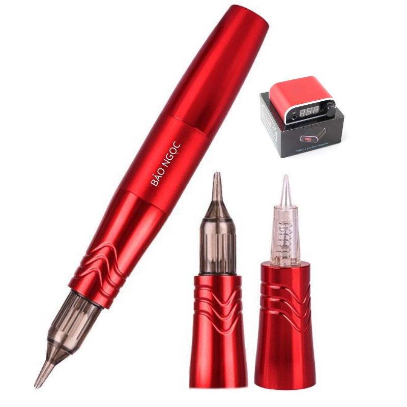 Máy pen 5.0 mini 2 đầu chính hãng, máy xăm pen loại 1