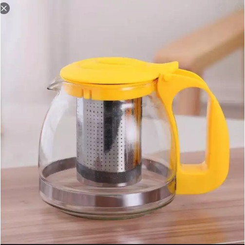 Bình Lọc Trà Thủy Tinh 1300ml Sang Trọng - CÓ LÕI LỌC TRÀ INOX - BÌNH PHA TRÀ CHẾ CAFE TIỆN LỢI 2in1