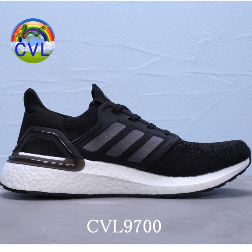 Adidas Ultra Boost Ub6.0 Summer Breathable Soft Popcorn Sneakers Men's Women's Shoes Ef0701 All-match Black And White
